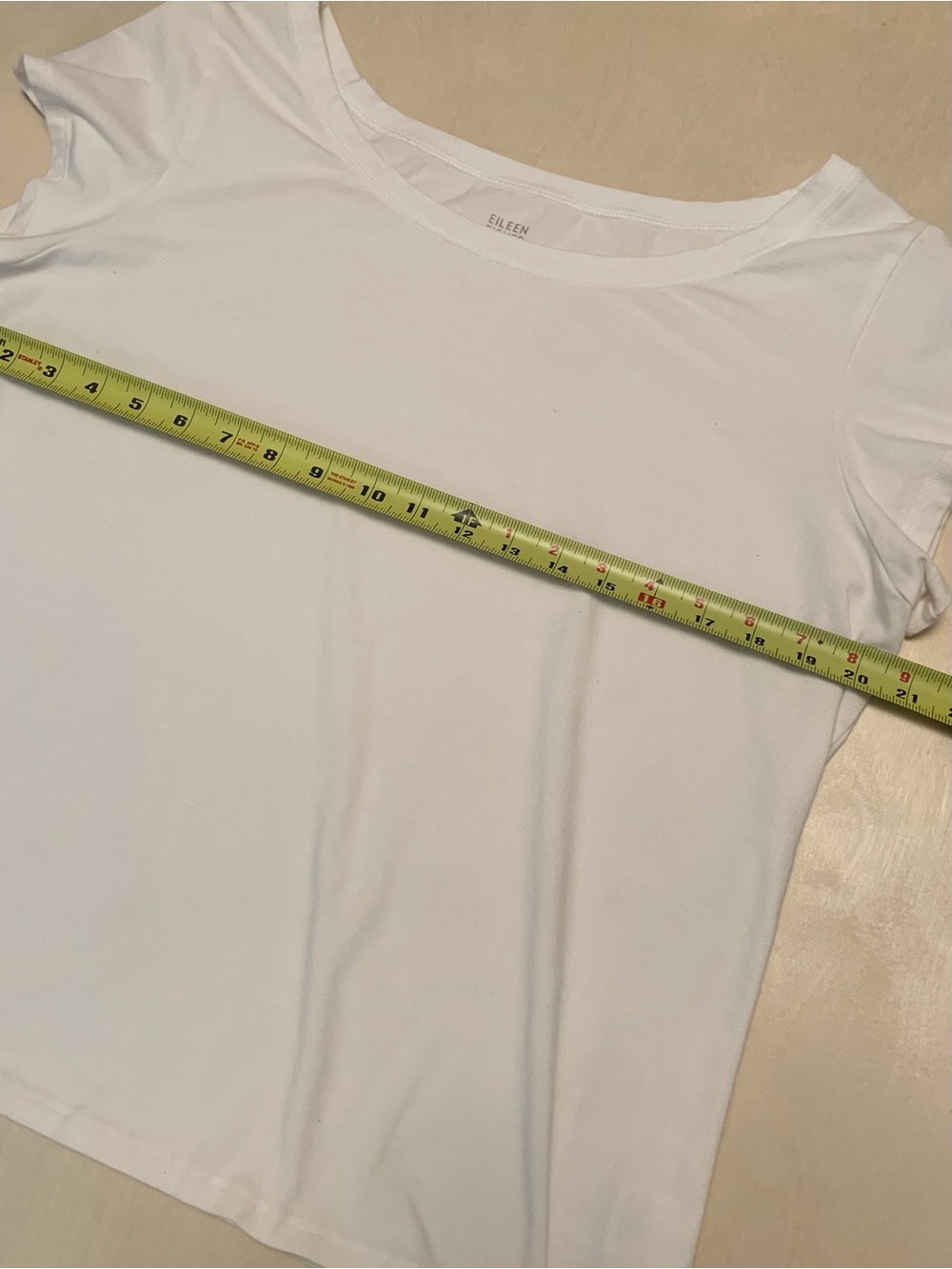 EILEEN FISHER Women’s White Scoop Neck Tee, Size XL - Picture 5 of 5